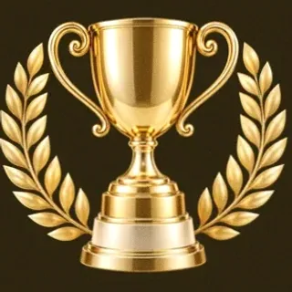 Gold trophy cup — Friday Friday